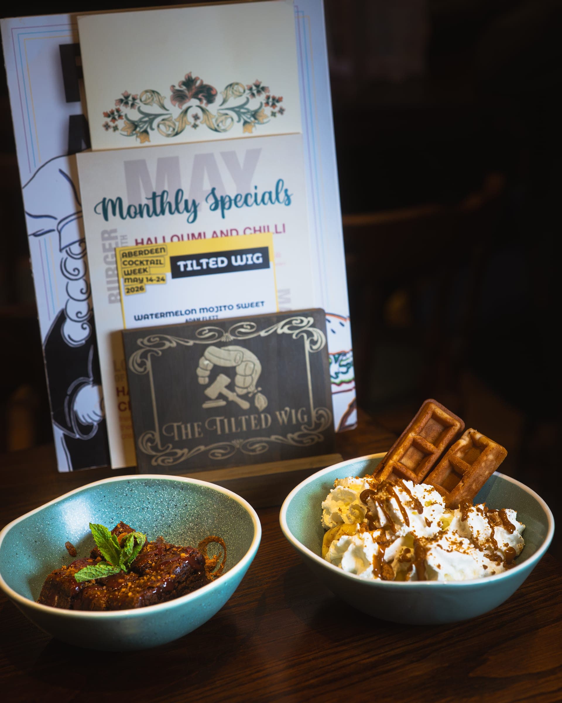 Desserts at The Tilted Wig