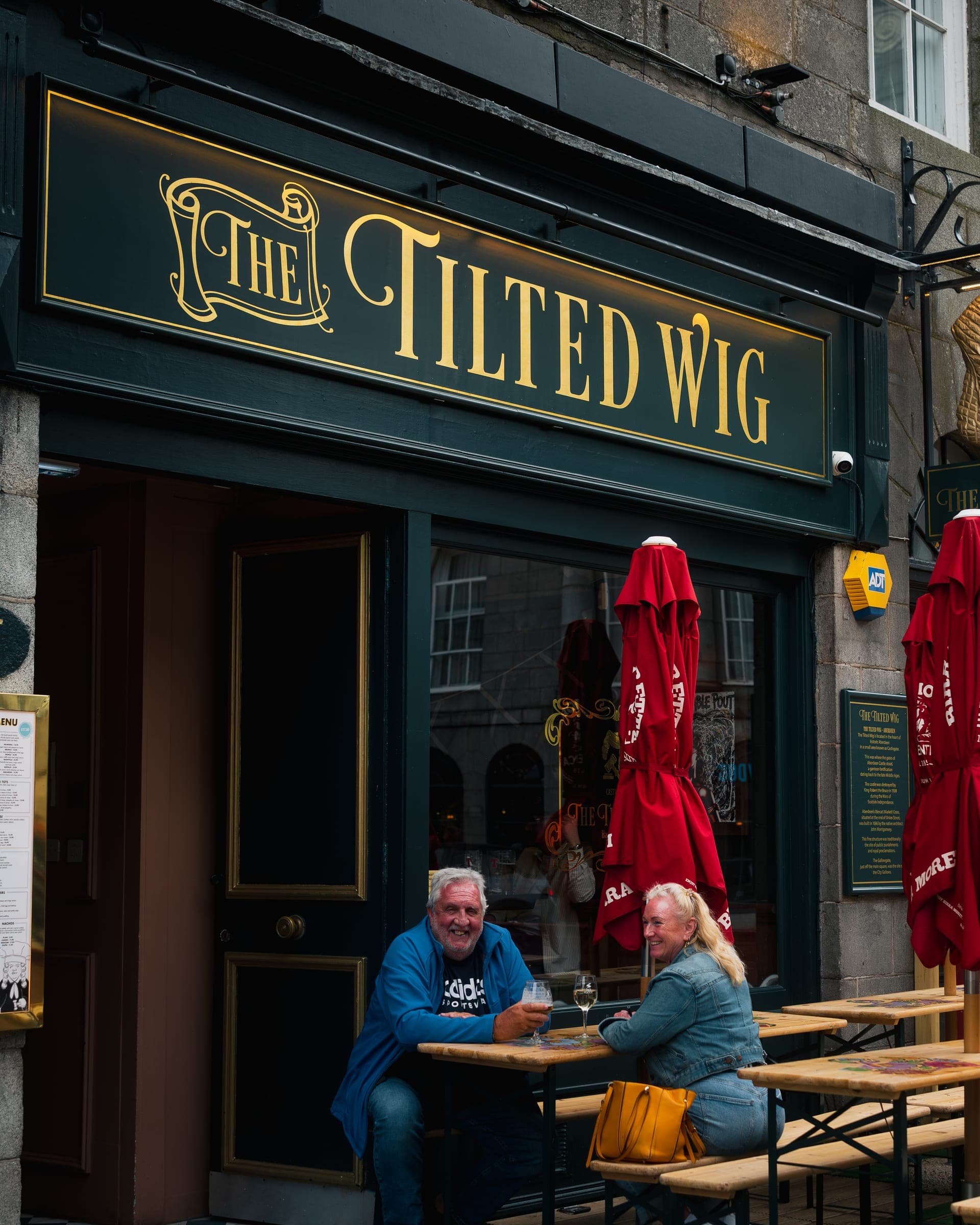 The Tilted Wig exterior on Castle Street, Aberdeen